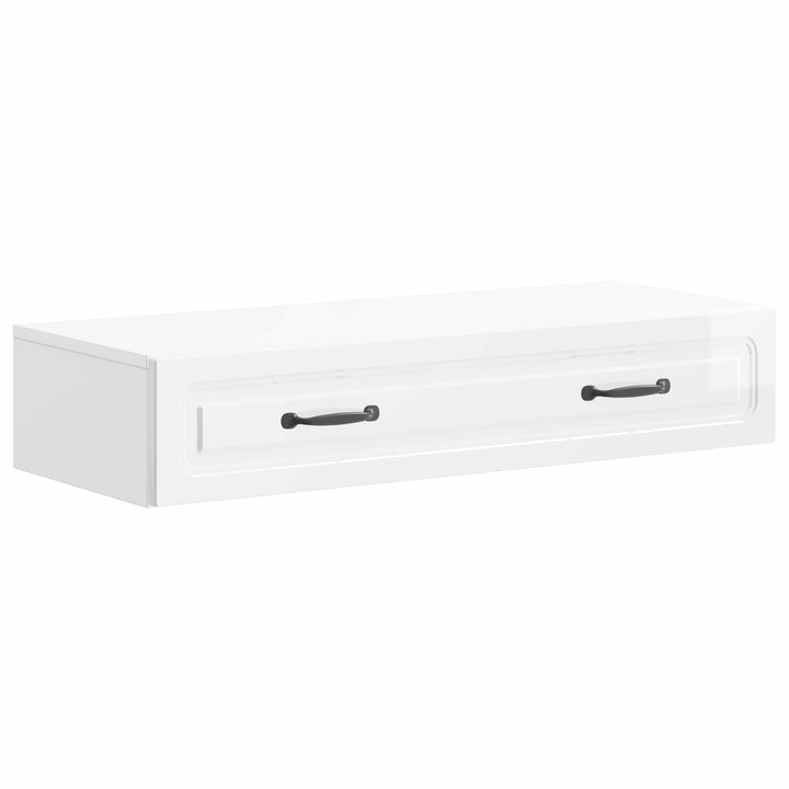 Væghængt Sideskab Hvid højglans 87,5 x 34,5 x 17 cm