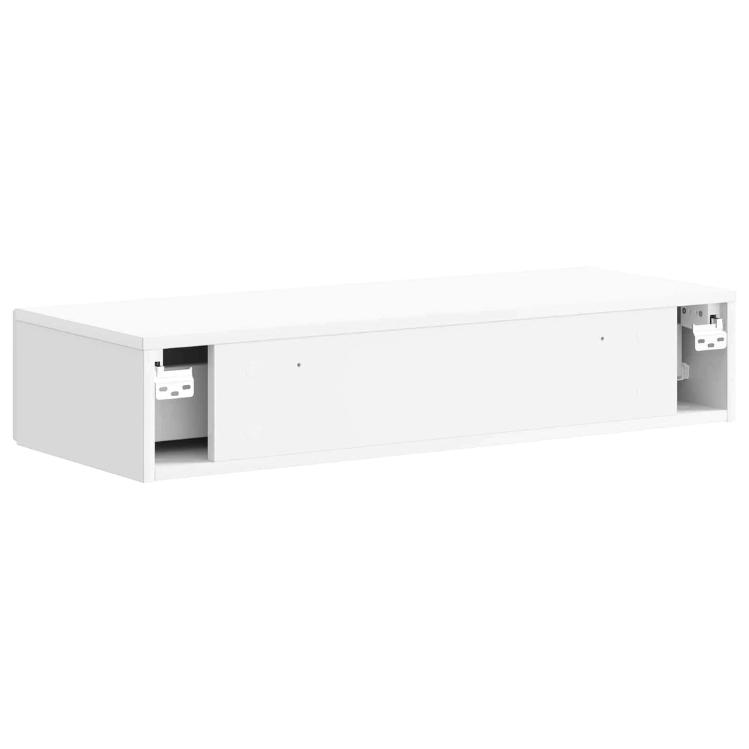 Væghængt Sideskab Hvid højglans 87,5 x 34,5 x 17 cm