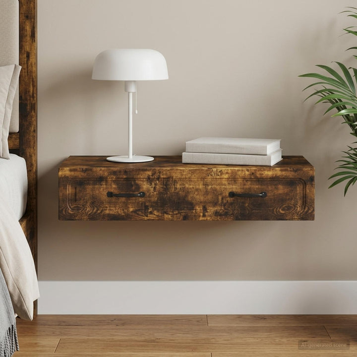 Væghængt Sideskab Røget eg 87,5 x 34,5 x 17 cm Konstrueret træ
