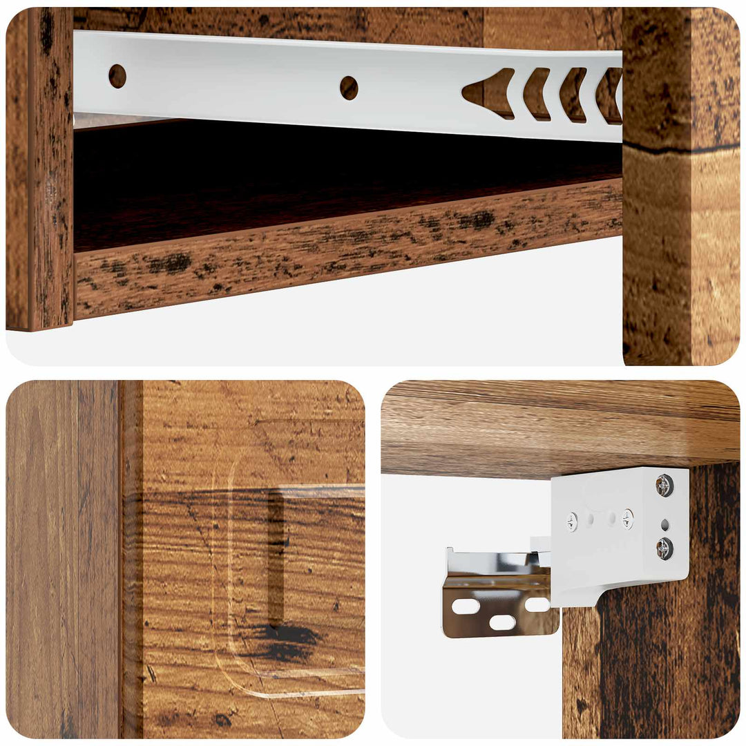 Væghængt Sideskab Gammelt træ 87,5 x 34,5 x 17 cm