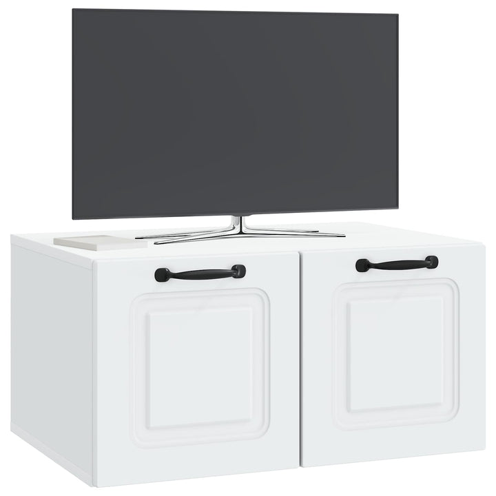 Væghængt TV-skab Hvid 59,5 x 41 x 30 cm Konstrueret træ
