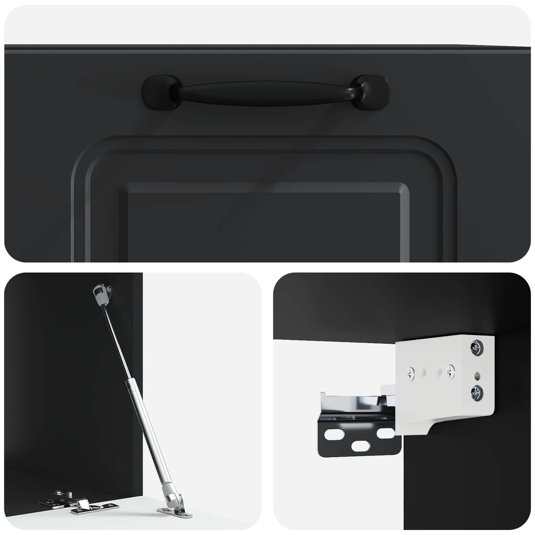 Væghængt TV-skab Sort 59,5 x 41 x 30 cm Konstrueret træ