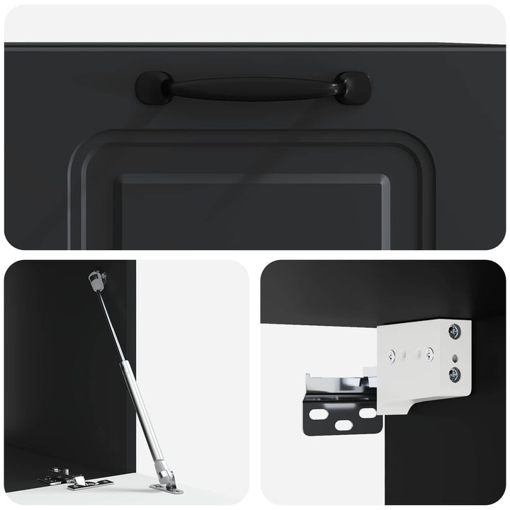 Væghængt TV-skab Sort 59,5 x 41 x 30 cm Konstrueret træ