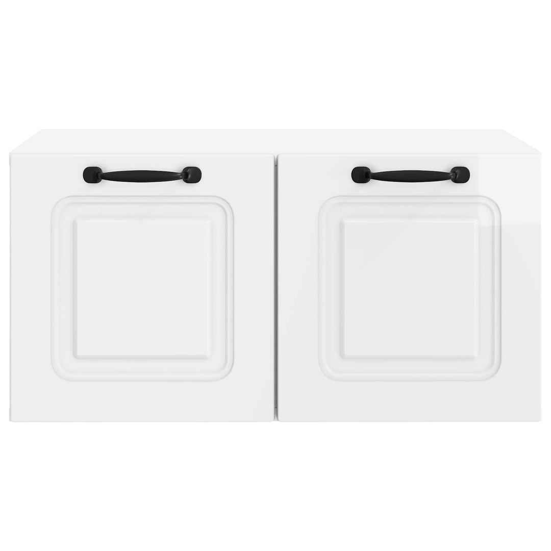 Væghængt TV-skab Vægmonteret Hvid højglans 59,5 x 41 x 30 cm