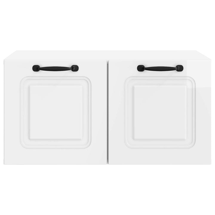 Væghængt TV-skab Vægmonteret Hvid højglans 59,5 x 41 x 30 cm