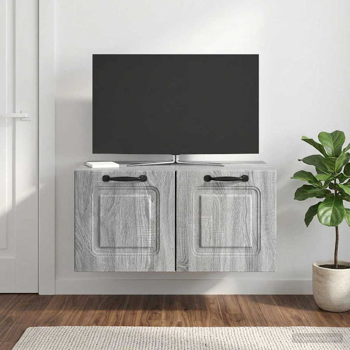 Væghængt TV-skab Vægmonteret Grå sonoma-eg 59,5 x 41 x 30 cm