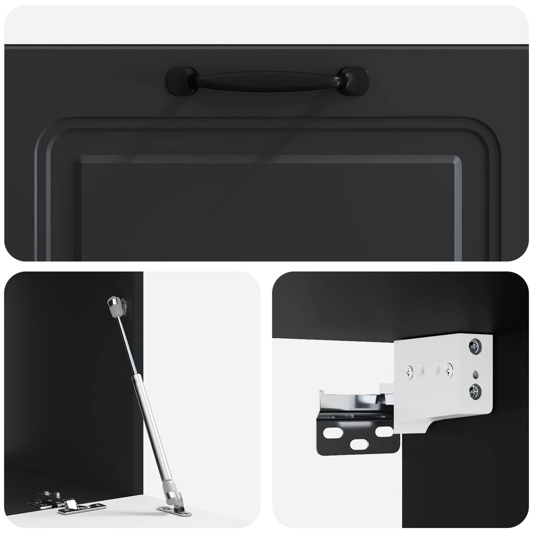 Væghængt TV-skab Sort 78,5 x 41 x 30 cm Konstrueret træ