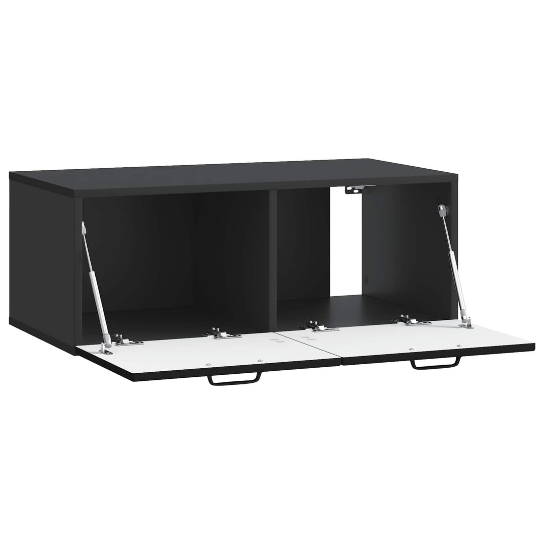 Væghængt TV-skab Sort 78,5 x 41 x 30 cm Konstrueret træ