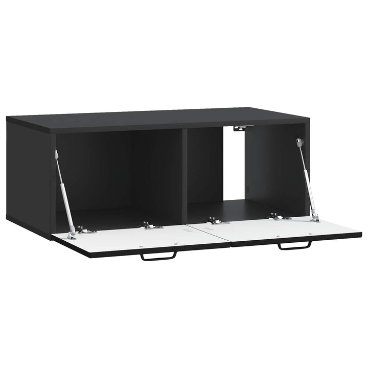 Væghængt TV-skab Sort 78,5 x 41 x 30 cm Konstrueret træ