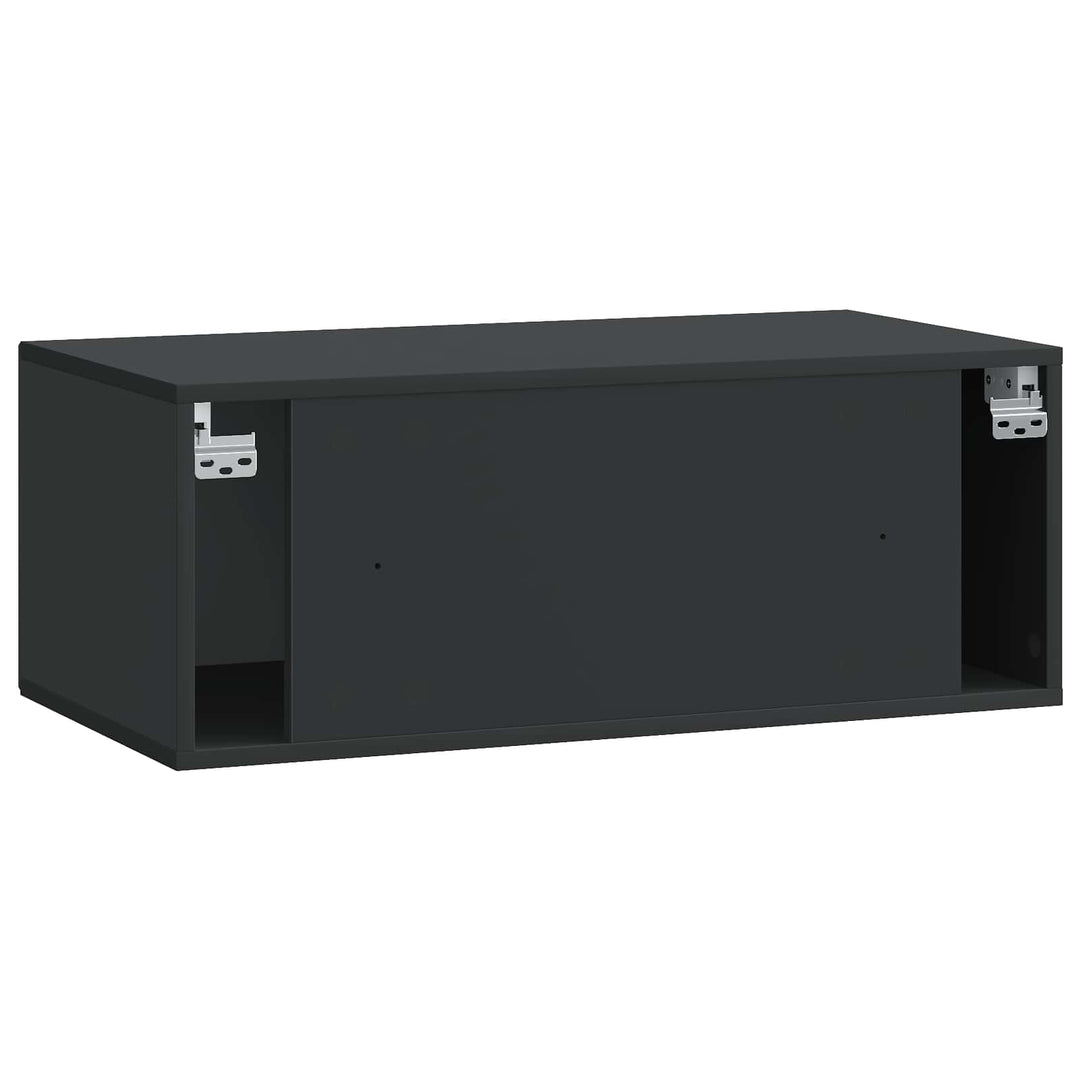 Væghængt TV-skab Sort 78,5 x 41 x 30 cm Konstrueret træ
