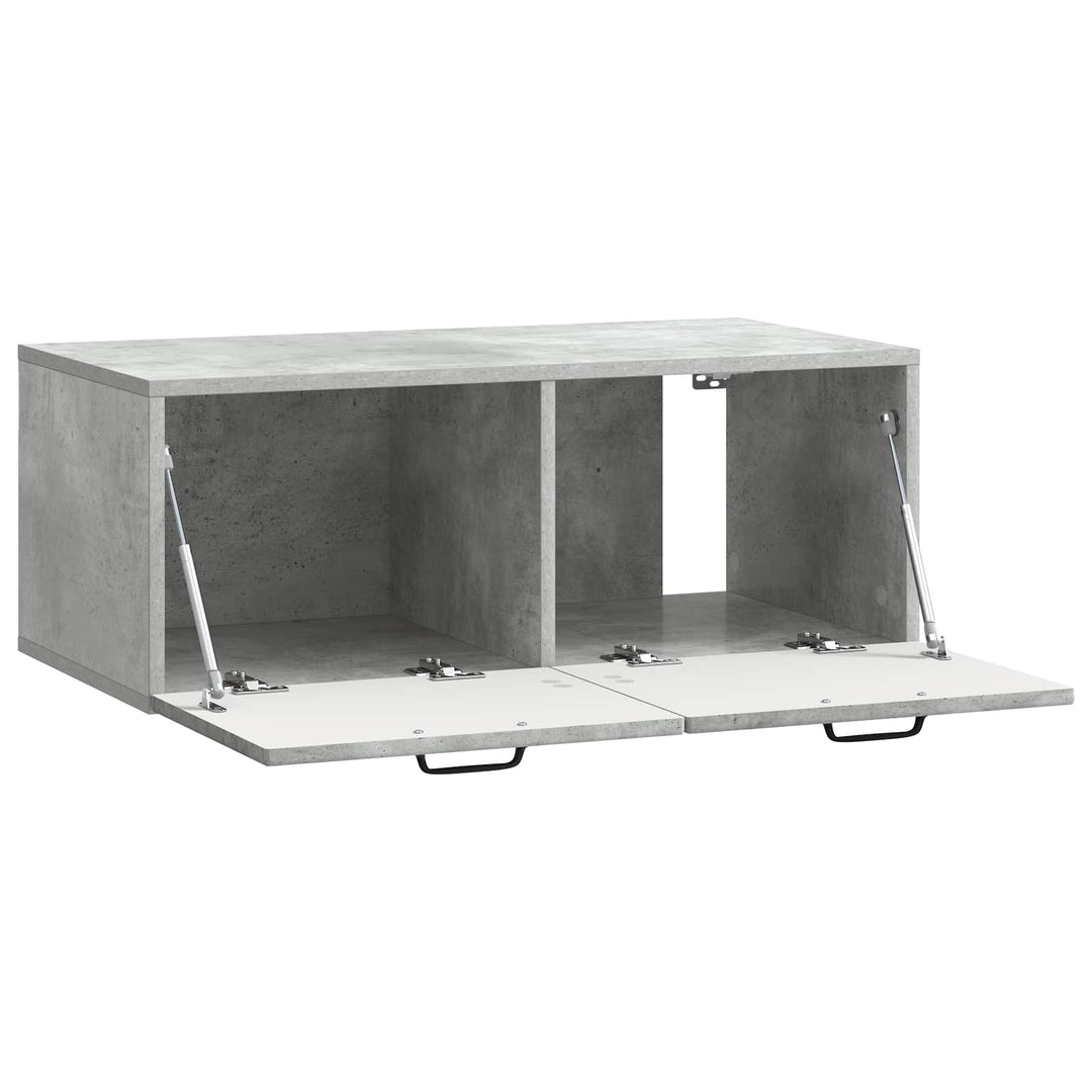 Væghængt TV-skab Betongrå 78,5 x 41 x 30 cm Konstrueret træ