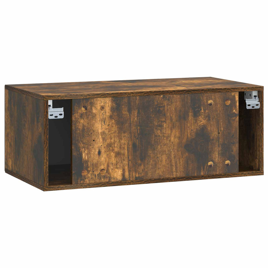 Væghængt TV-skab Røget eg 78,5 x 41 x 30 cm Konstrueret træ