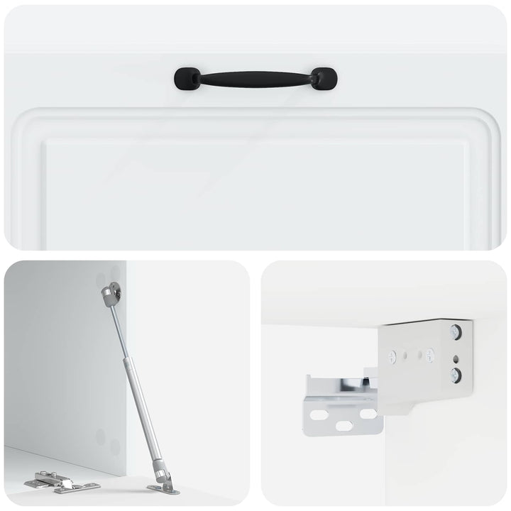 Væghængt TV-skab Hvid 98 x 41 x 30 cm Konstrueret træ