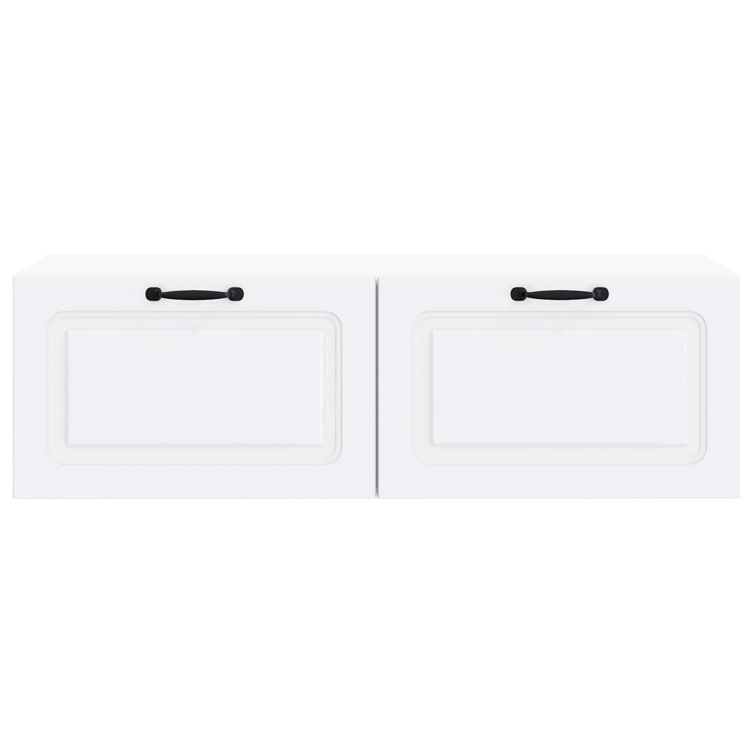 Væghængt TV-skab Hvid 98 x 41 x 30 cm Konstrueret træ