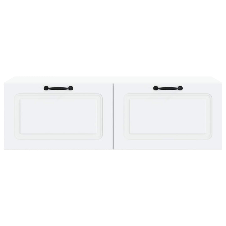 Væghængt TV-skab Hvid 98 x 41 x 30 cm Konstrueret træ