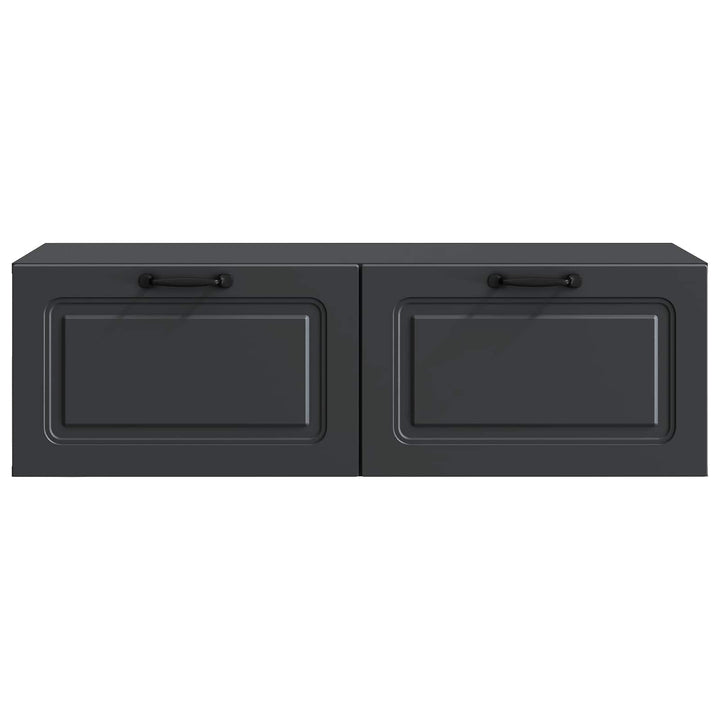 Væghængt TV-skab Sort 98 x 41 x 30 cm Konstrueret træ