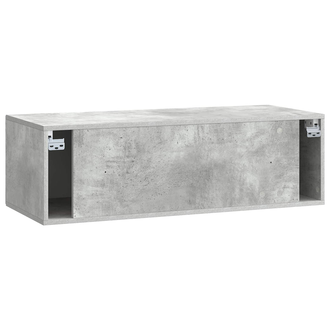 Væghængt TV-skab Betongrå 98 x 41 x 30 cm Konstrueret træ