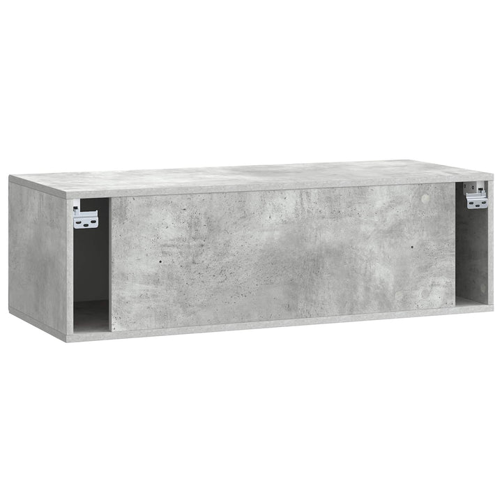 Væghængt TV-skab Betongrå 98 x 41 x 30 cm Konstrueret træ