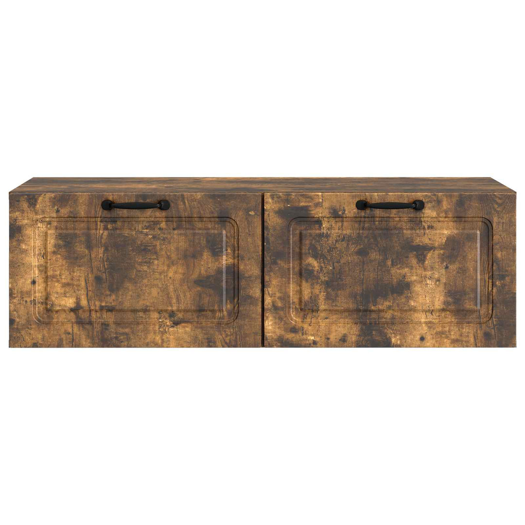 Væghængt TV-skab Røget eg 98 x 41 x 30 cm Konstrueret træ
