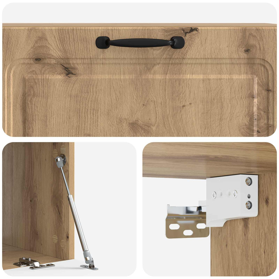 Væghængt TV-skab 98 x 41 x 30 cm Artisan-eg Konstrueret træ