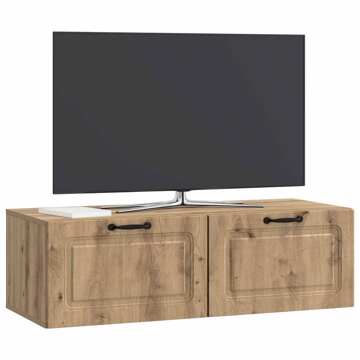 Væghængt TV-skab 98 x 41 x 30 cm Artisan-eg Konstrueret træ