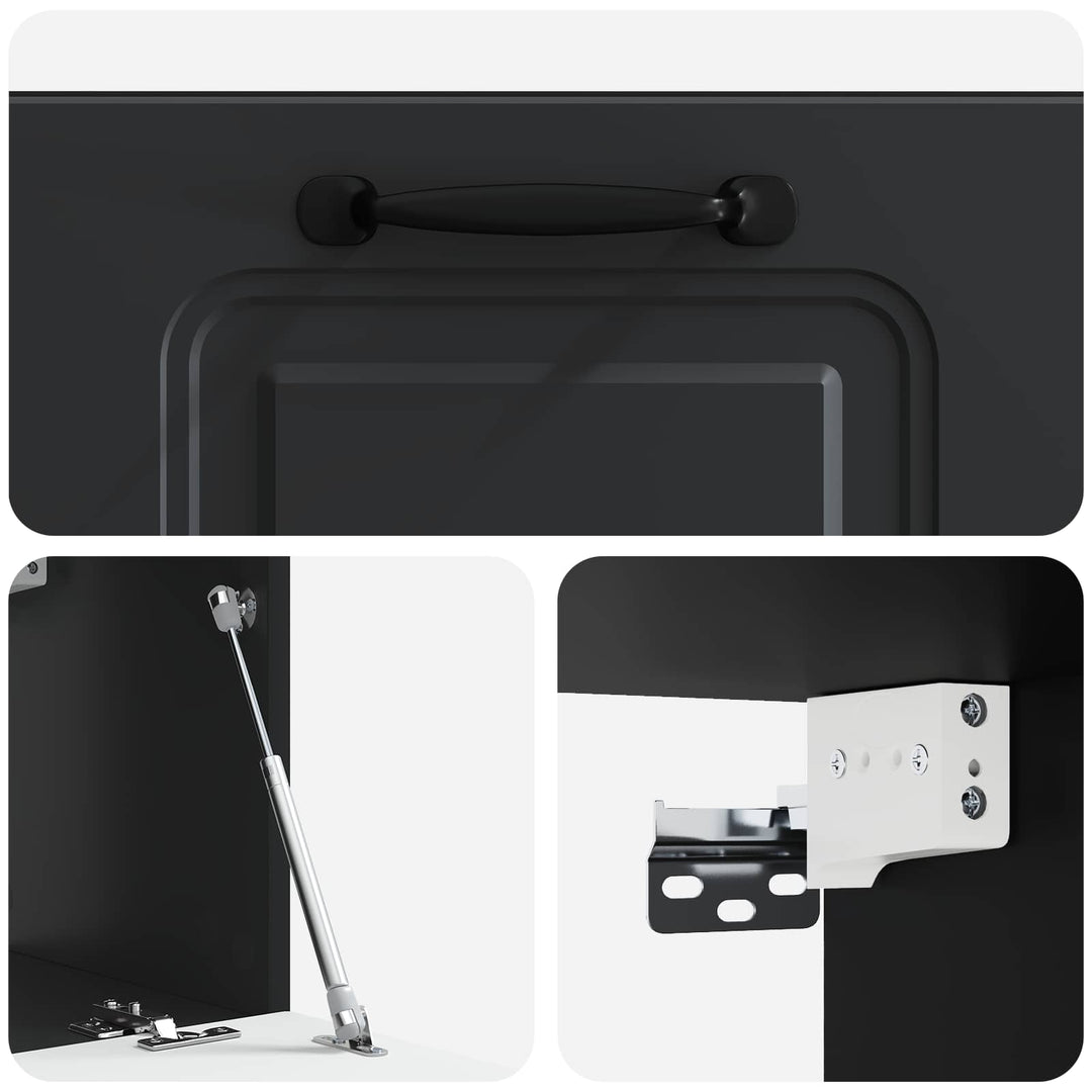 Væghængt TV-skab Sort 59,5 x 31 x 30 cm Konstrueret træ