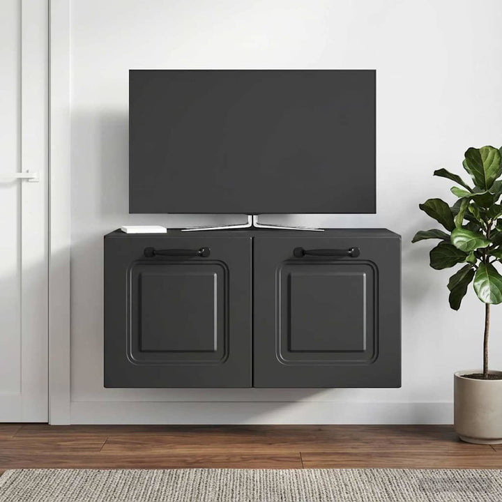 Væghængt TV-skab Sort 59,5 x 31 x 30 cm Konstrueret træ