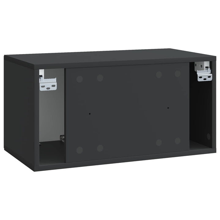 Væghængt TV-skab Sort 59,5 x 31 x 30 cm Konstrueret træ