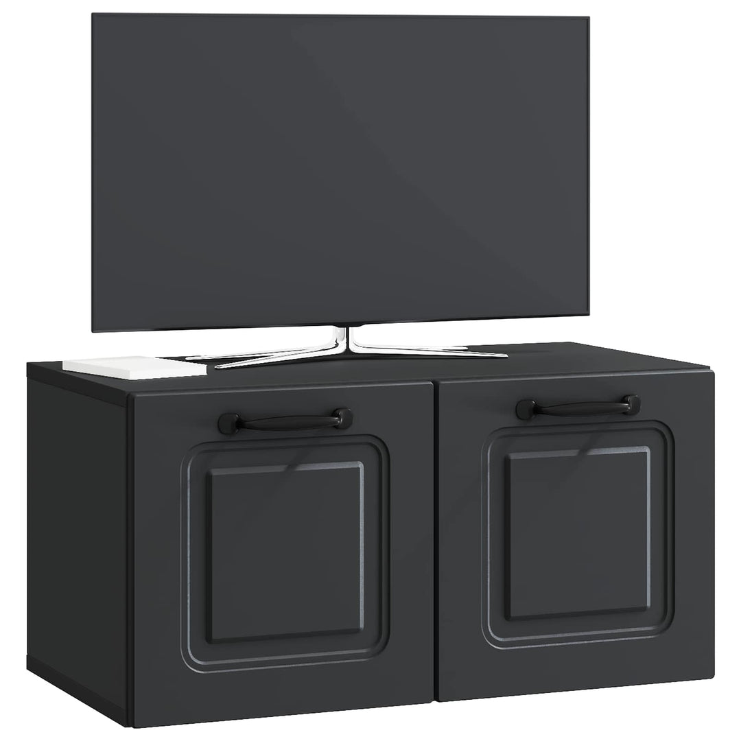 Væghængt TV-skab Sort 59,5 x 31 x 30 cm Konstrueret træ