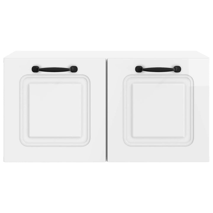 Væghængt TV-skab Vægmonteret Hvid højglans 59,5 x 31 x 30 cm