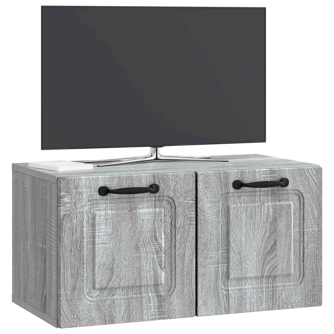 Væghængt TV-skab Vægmonteret Grå sonoma-eg 59,5 x 31 x 30 cm
