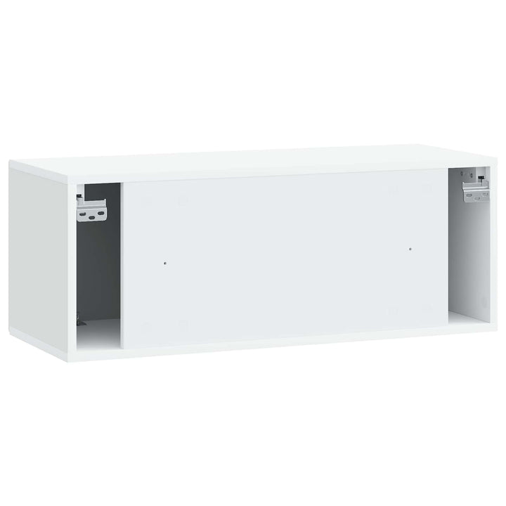 Væghængt TV-skab Hvid 78,5 x 31 x 30 cm Konstrueret træ