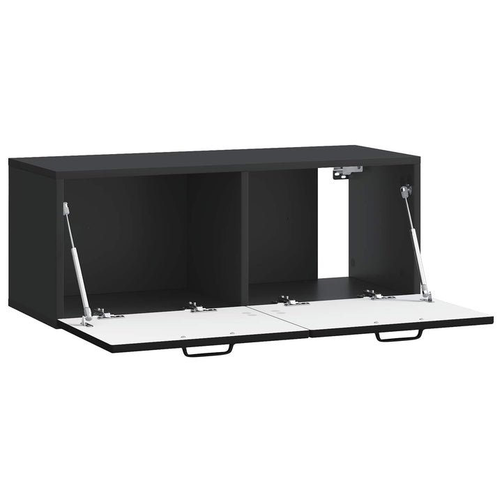 Væghængt TV-skab Sort 78,5 x 31 x 30 cm Konstrueret træ