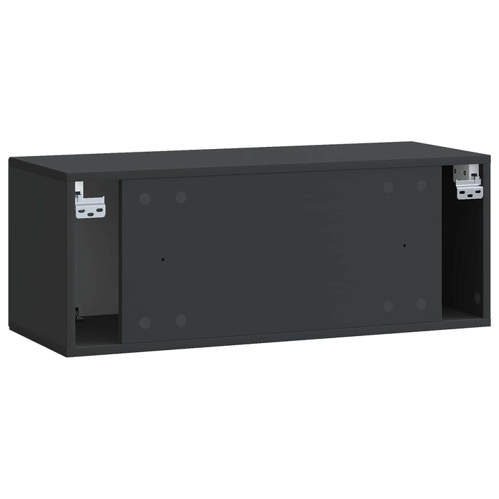 Væghængt TV-skab Sort 78,5 x 31 x 30 cm Konstrueret træ