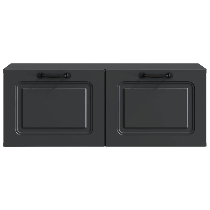 Væghængt TV-skab Sort 78,5 x 31 x 30 cm Konstrueret træ