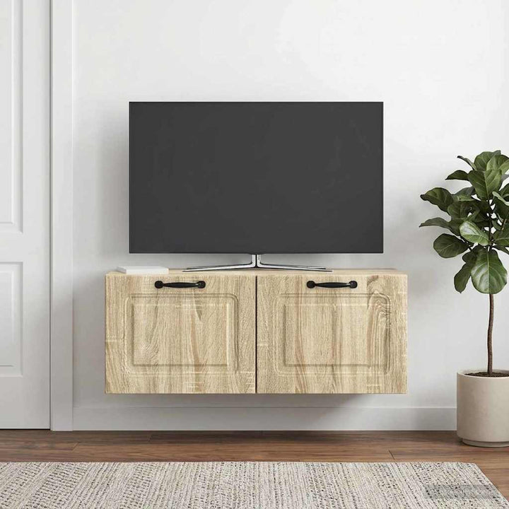 Væghængt TV-skab Sonoma-eg 78,5 x 31 x 30 cm Konstrueret træ