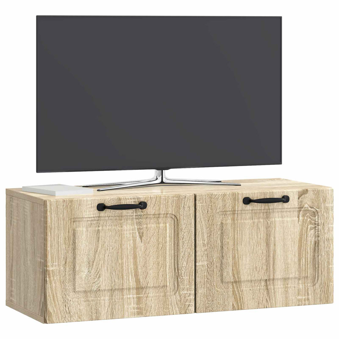 Væghængt TV-skab Sonoma-eg 78,5 x 31 x 30 cm Konstrueret træ