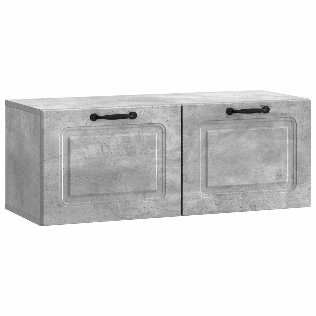 Væghængt TV-skab Betongrå 78,5 x 31 x 30 cm Konstrueret træ