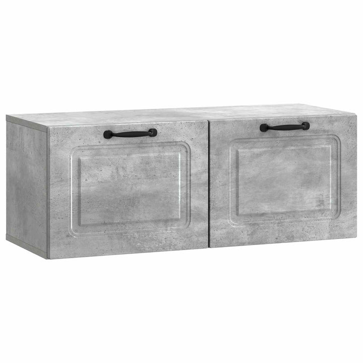 Væghængt TV-skab Betongrå 78,5 x 31 x 30 cm Konstrueret træ