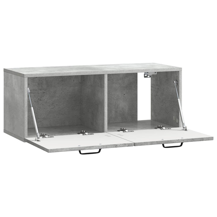 Væghængt TV-skab Betongrå 78,5 x 31 x 30 cm Konstrueret træ