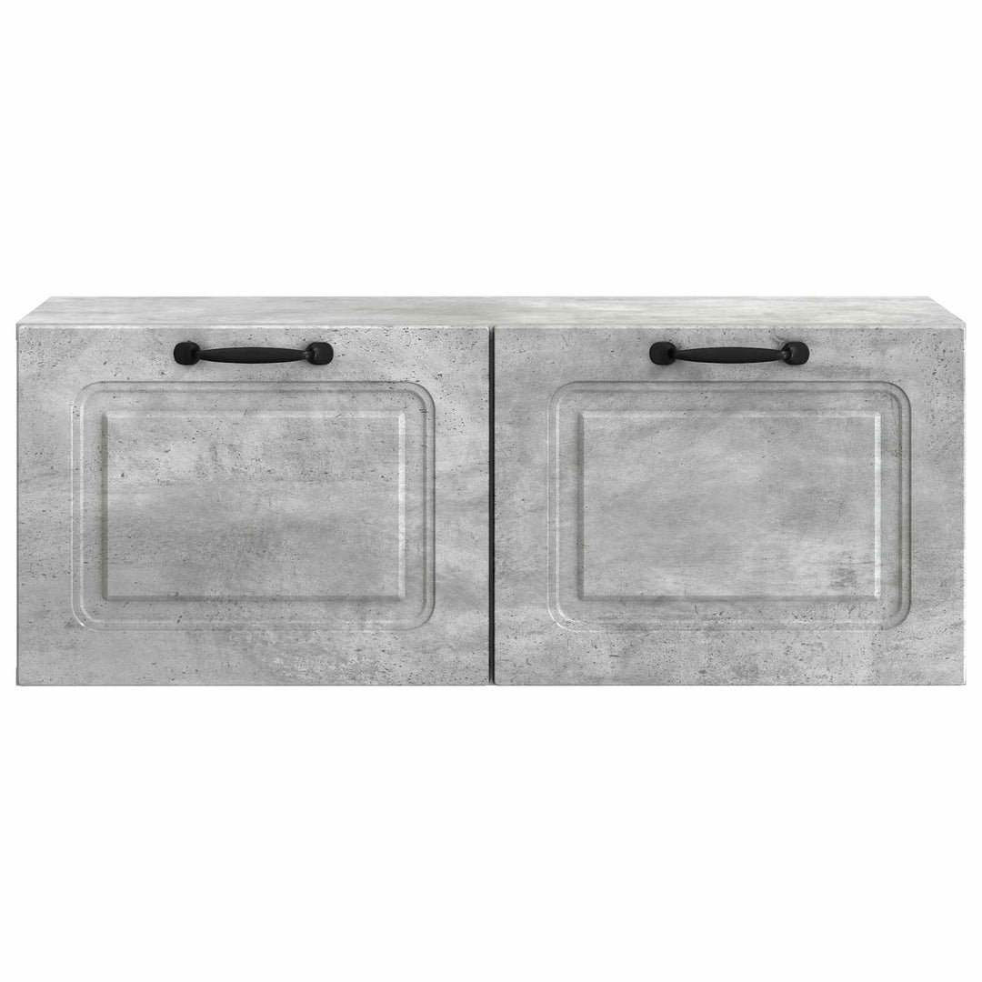 Væghængt TV-skab Betongrå 78,5 x 31 x 30 cm Konstrueret træ