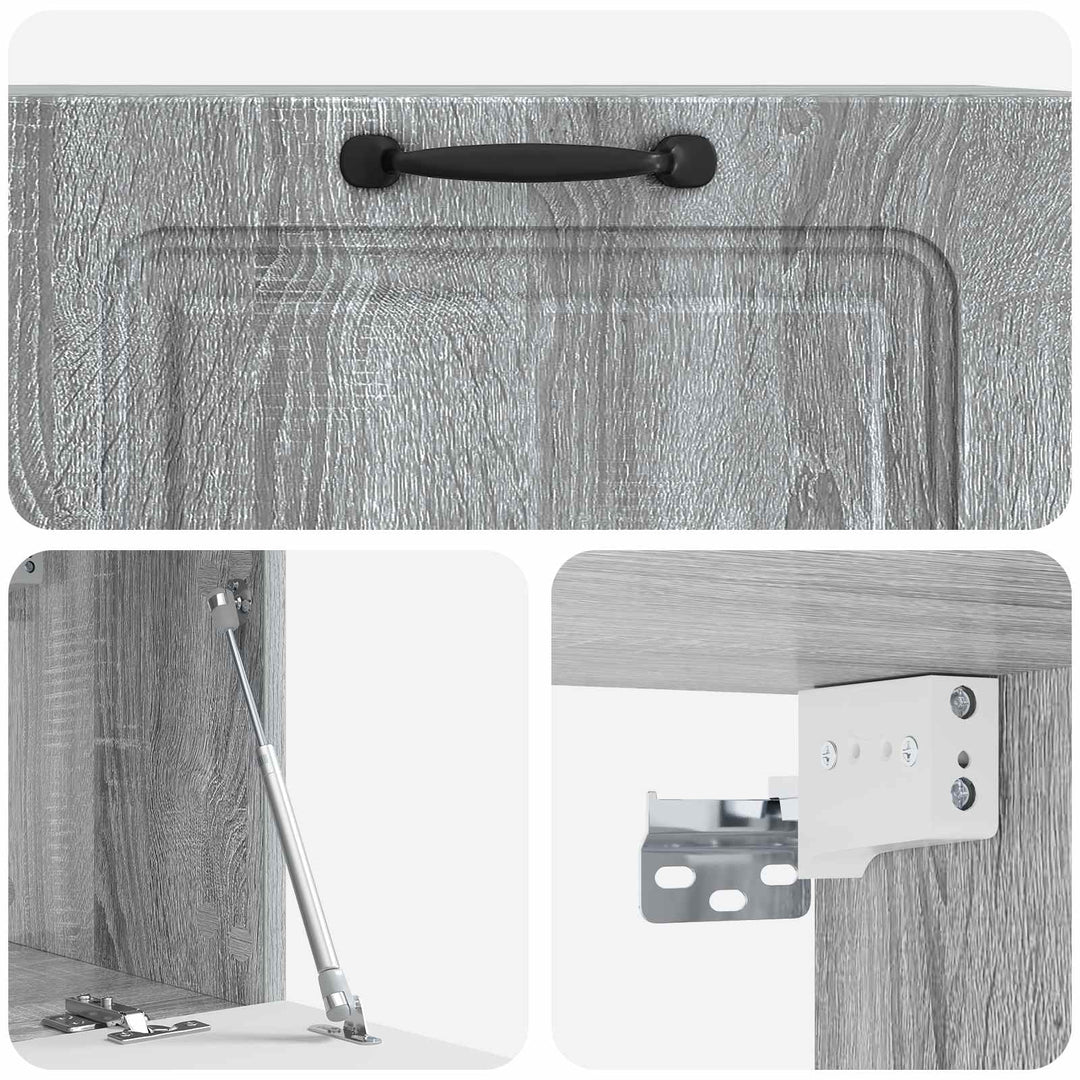 Væghængt TV-skab Vægmonteret Grå sonoma-eg 78,5 x 31 x 30 cm
