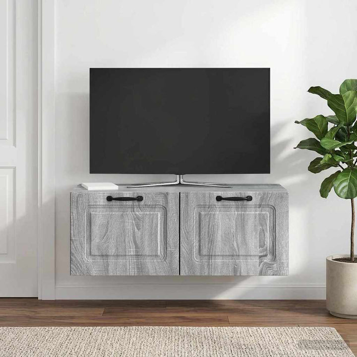 Væghængt TV-skab Vægmonteret Grå sonoma-eg 78,5 x 31 x 30 cm