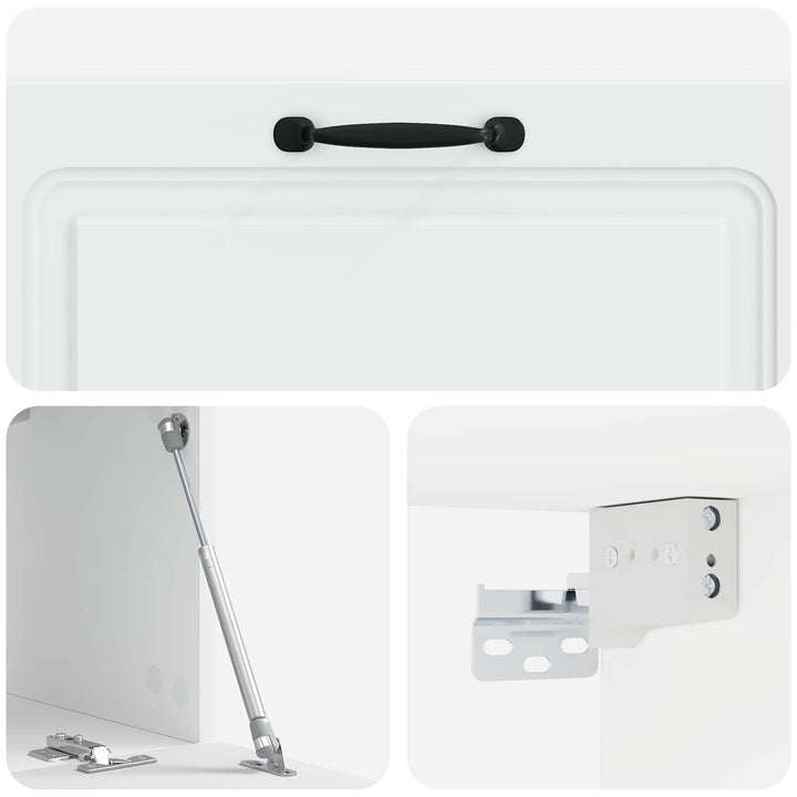 Væghængt TV-skab Hvid 98 x 31 x 30 cm Konstrueret træ