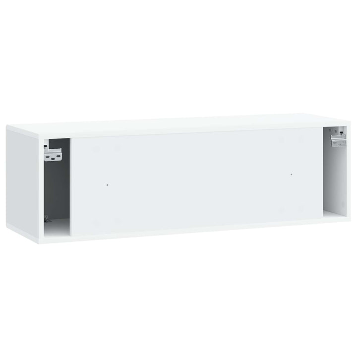 Væghængt TV-skab Hvid 98 x 31 x 30 cm Konstrueret træ