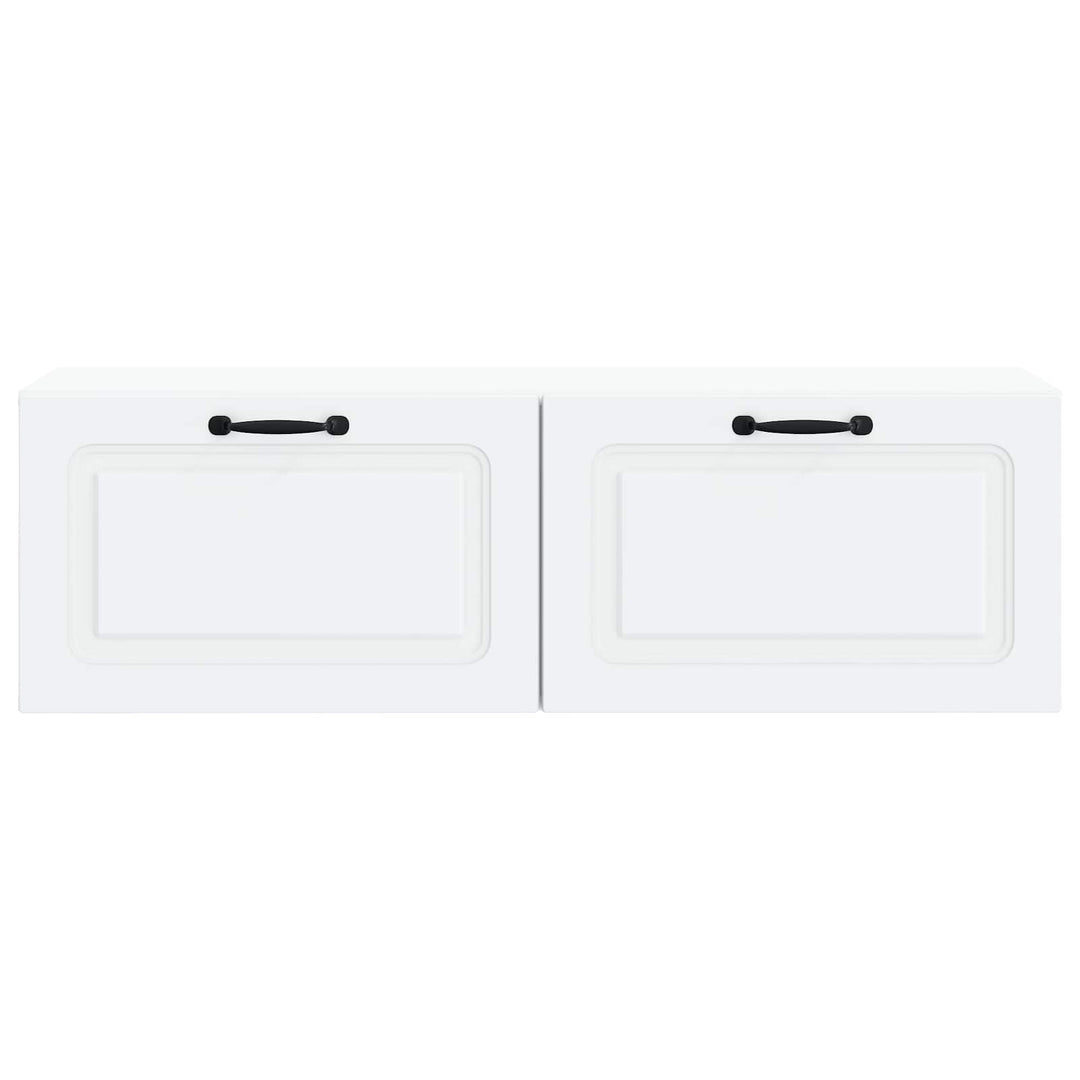Væghængt TV-skab Hvid 98 x 31 x 30 cm Konstrueret træ