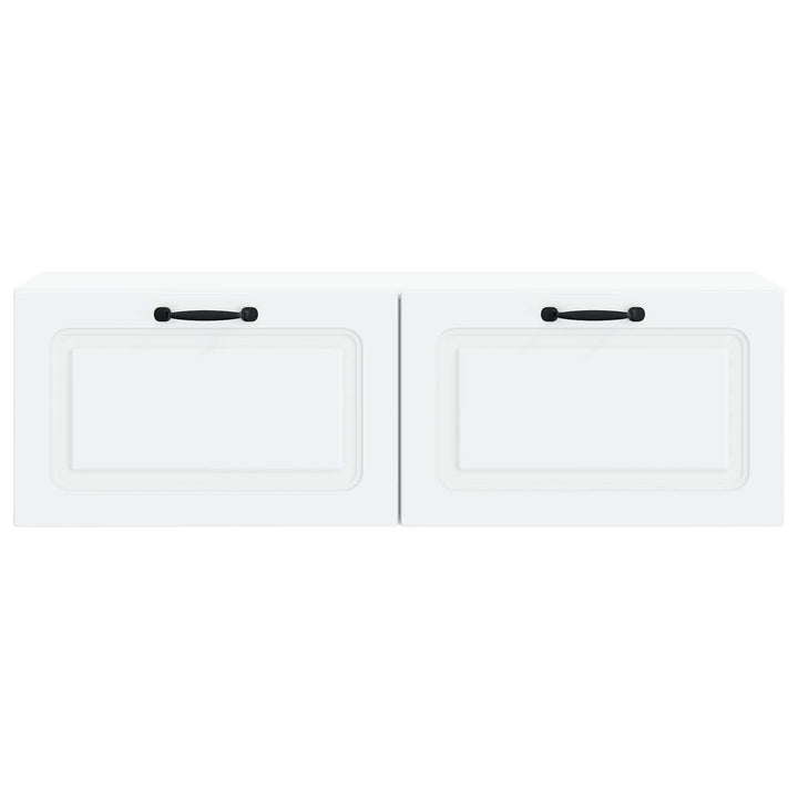 Væghængt TV-skab Hvid 98 x 31 x 30 cm Konstrueret træ