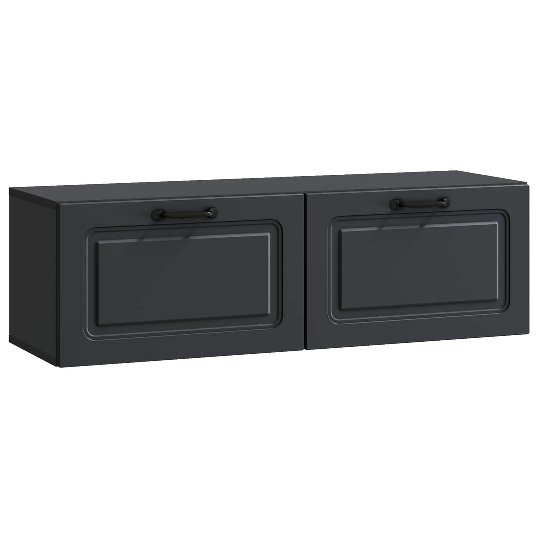 Væghængt TV-skab Sort 98 x 31 x 30 cm Konstrueret træ