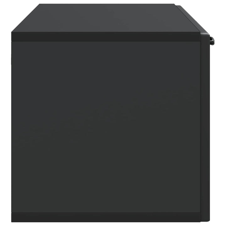 Væghængt TV-skab Sort 98 x 31 x 30 cm Konstrueret træ