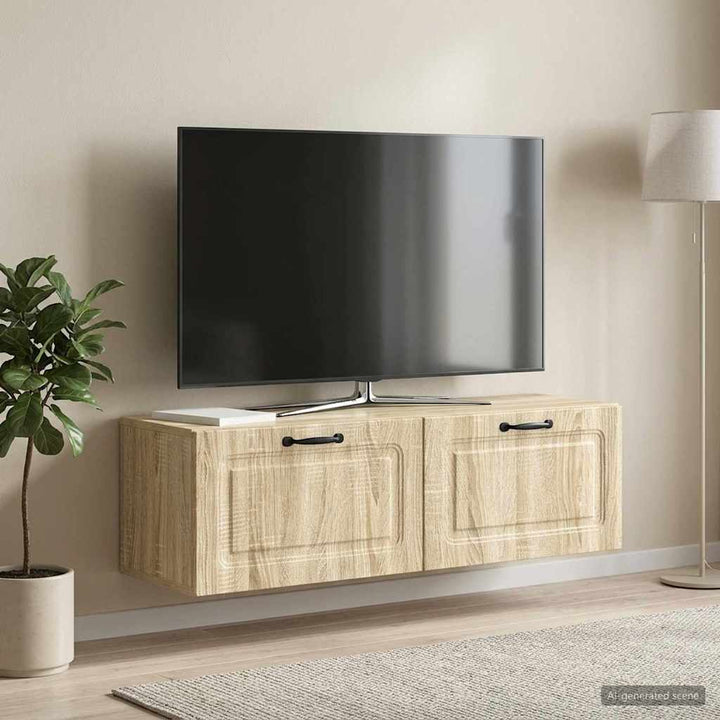 Væghængt TV-skab Sonoma-eg 98 x 31 x 30 cm Konstrueret træ